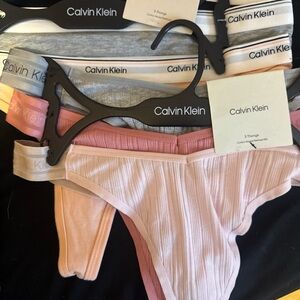Calvin Klein women Thongs - Pink, Gray, White